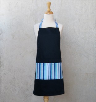 Classic Apron for boys, blue stripe