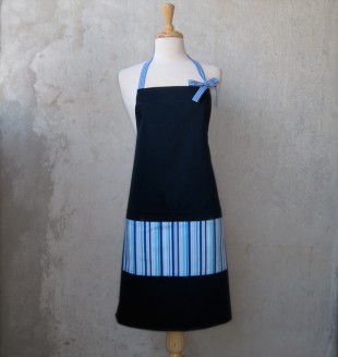 Audrey Apron, blue stripe